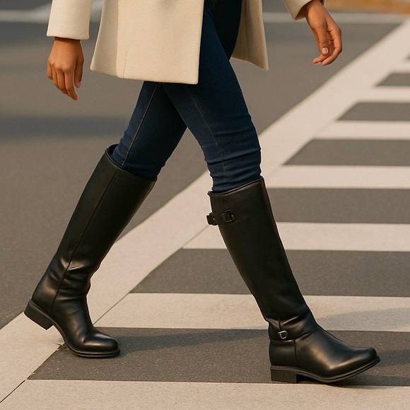 BareTraps Shoes - Baretraps Carmen Black Knee-High Boots | Size 7 | Vegan Leather | New With Box